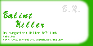 balint miller business card